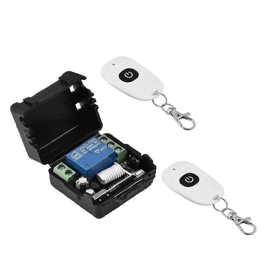DC 12V Single Channel Relay Module Universal Wireless Switch RF Relay Receiver + 2 Remote Control T