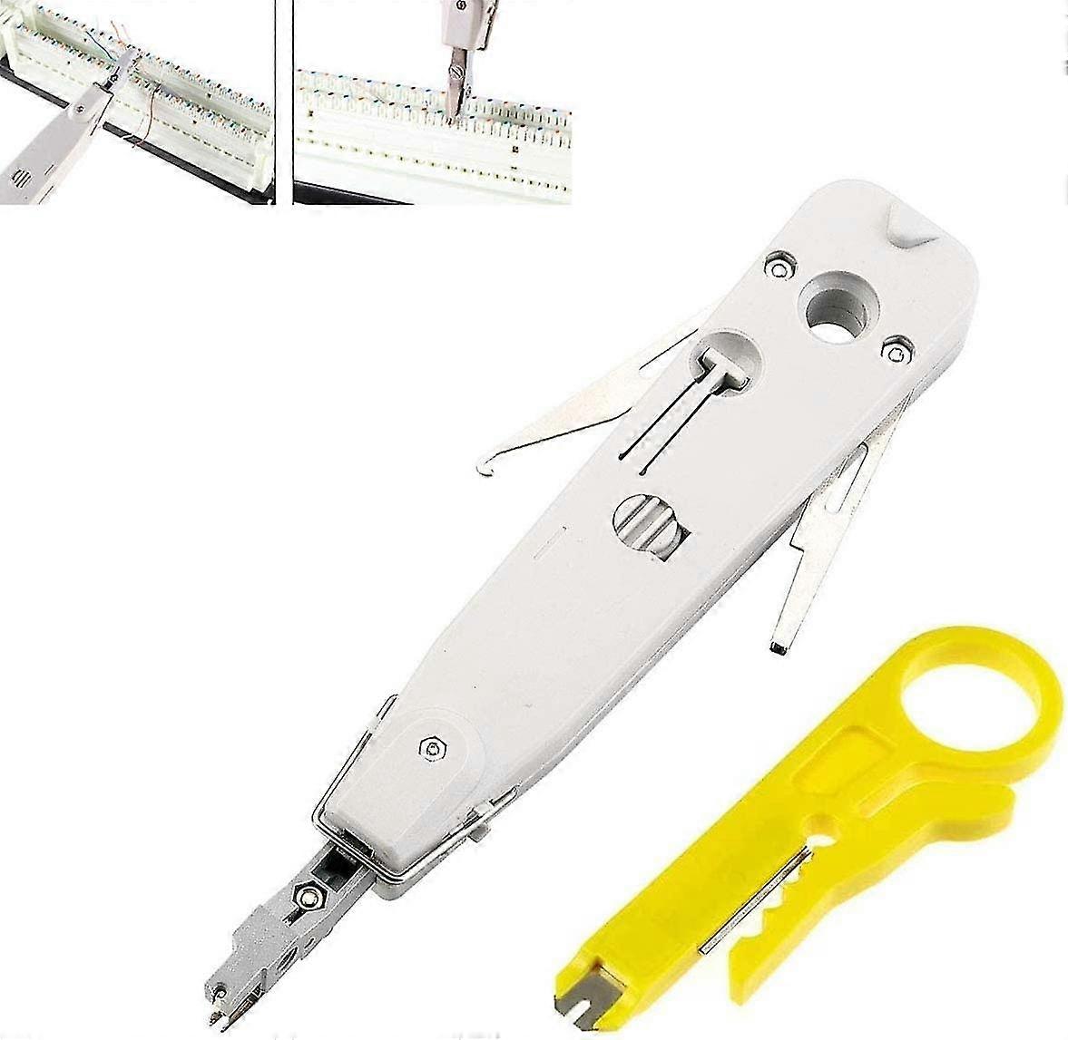 Professional Hole Punching Tool, Krone Type Idc Rj45 Rj11 Cat5e Cat6 Network Telecom Telephone Line Socket Impact Terminal Insertion Tool 1 Piec Z