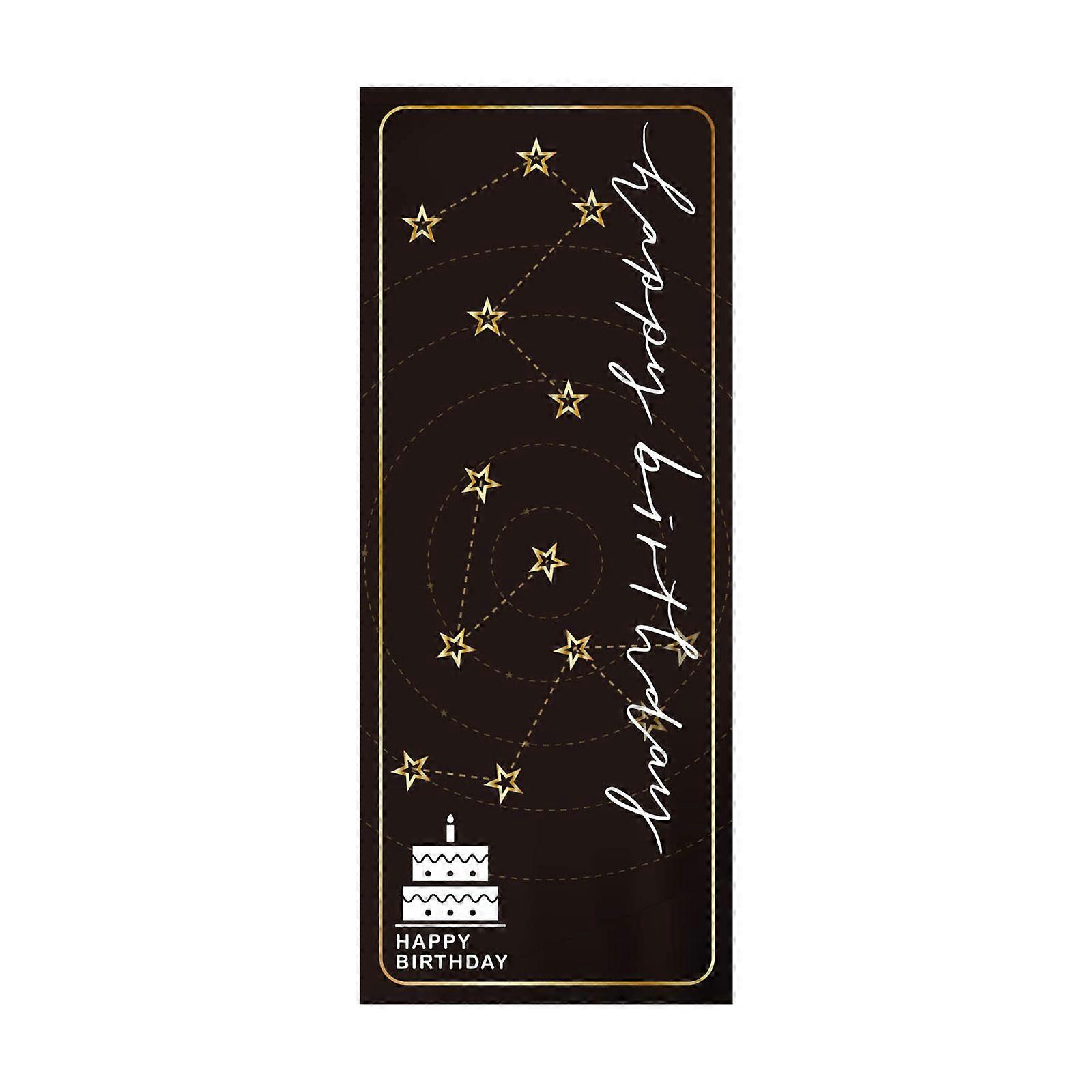 50pcs عيد ميلاد سعيد ملصقات مستطيل هدية مربع ختم التسميات الحالية التفاف