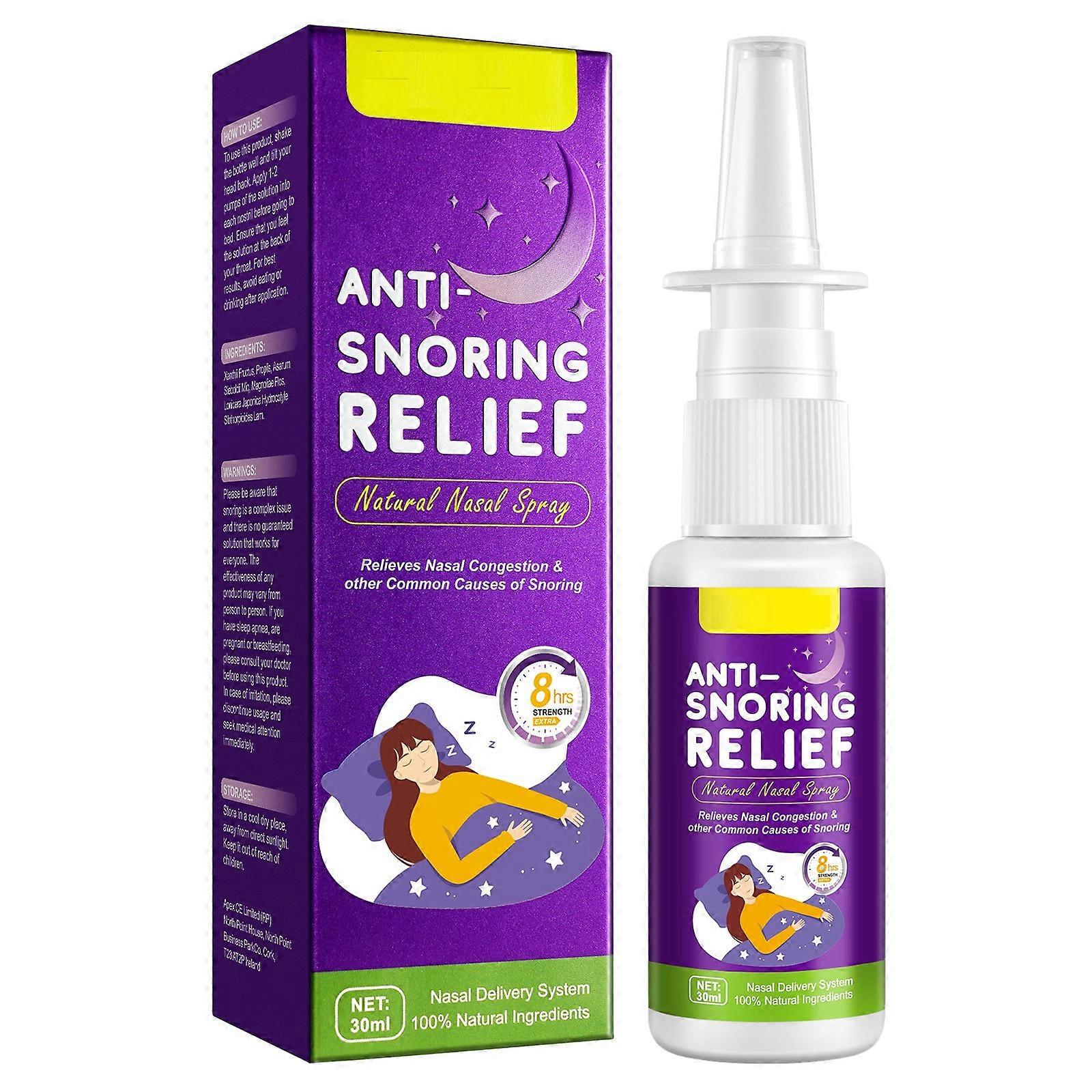 Anti Snoring Spray, Anti Snoring Nose Spray 30 ml, Natural Stop Snoring Spray, Effective Snoring Relief, Improves Breathing, for Better Sleep