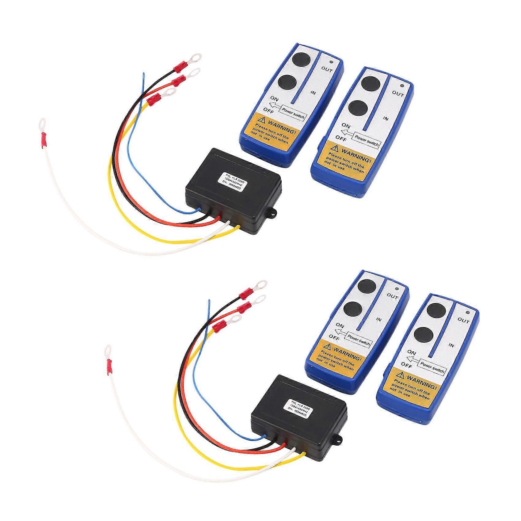12v Recovery Wireless Winch Remote Control 4 Handset Switch For Atv Suv