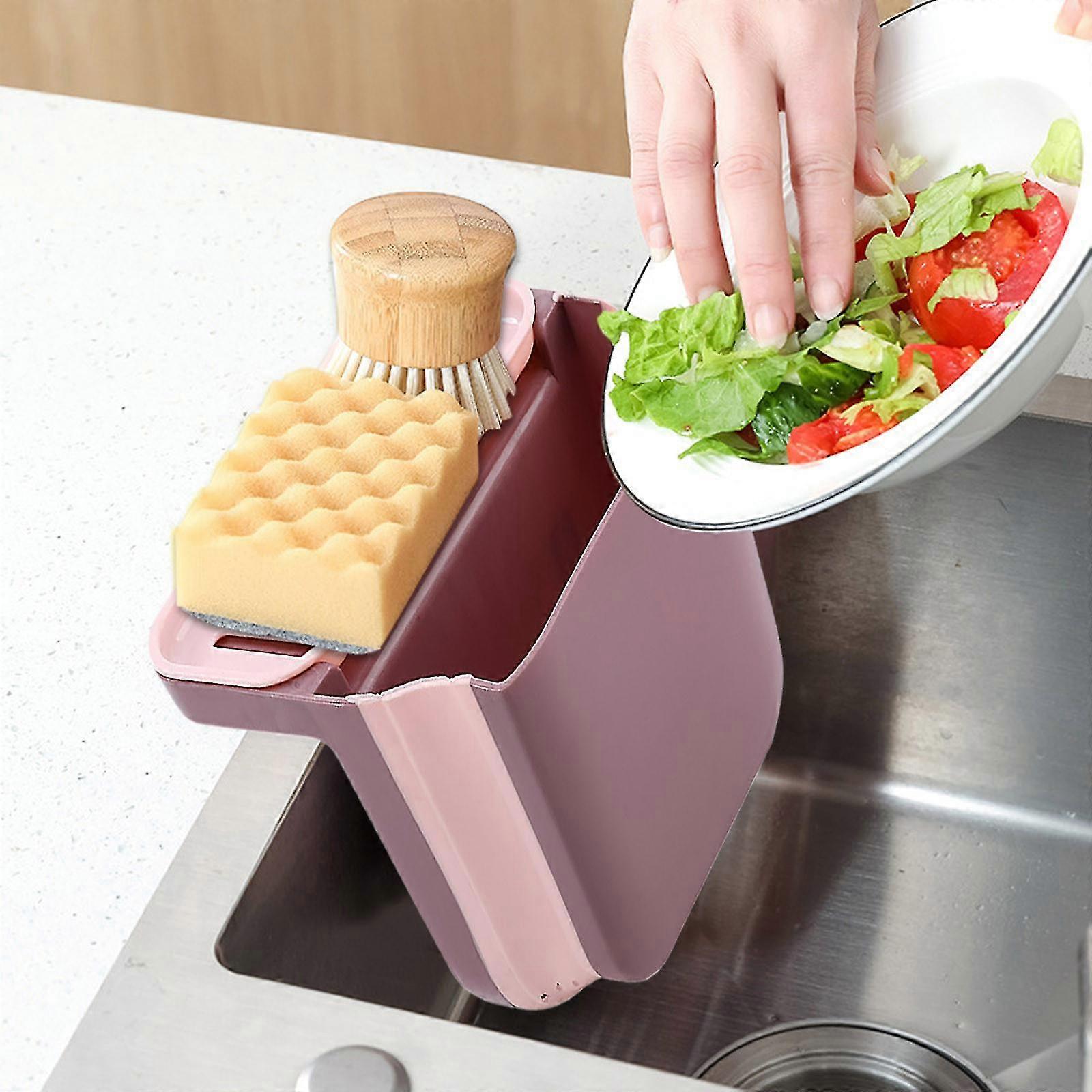 Folding Sink Rack Holder Expandable Storage Basket Rack Holder Expandable