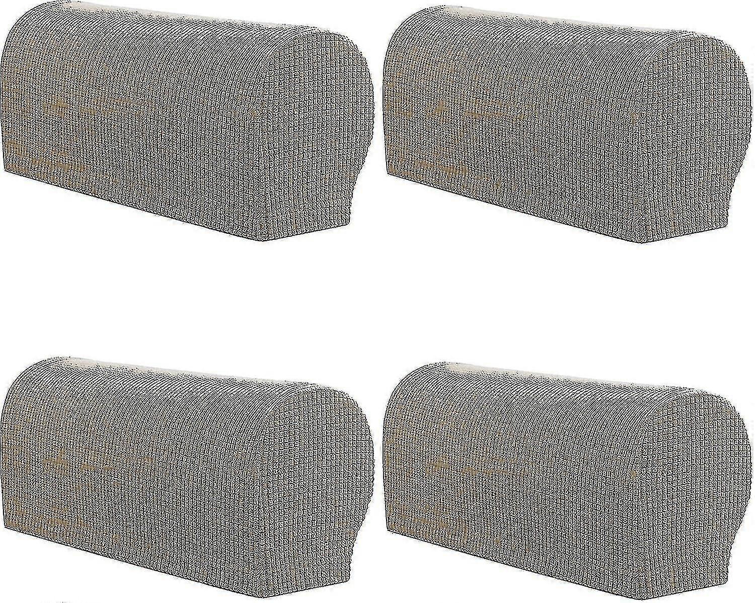 4 Pieces Stretch Armchair Couch Arm Rest Cover Anti-slip Sofa Chair Protector (black) Ty