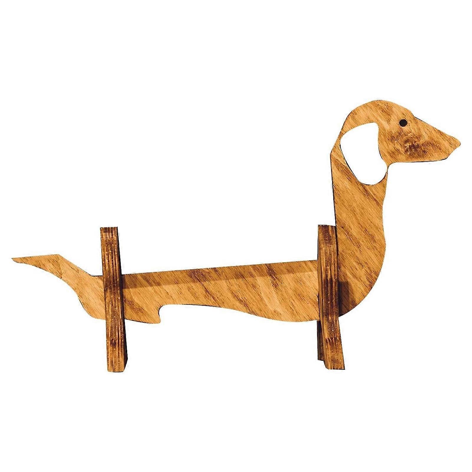 Wine Bottle Display Stand Solid Construction High Durability Dachshund Dog-Shaped Wine Rack Party Bar Decoration KAESI