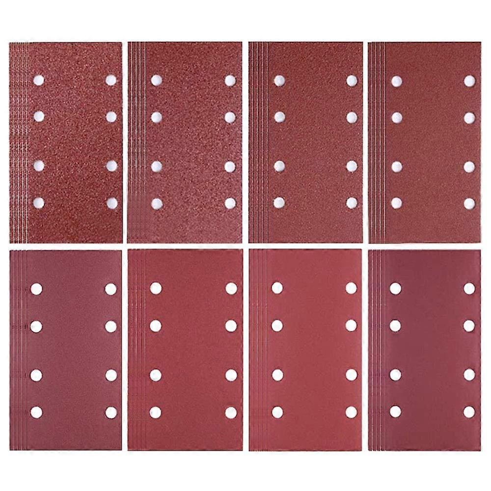 80 Sheets Sandpaper 93x185 mm 8 Hole Sandpaper