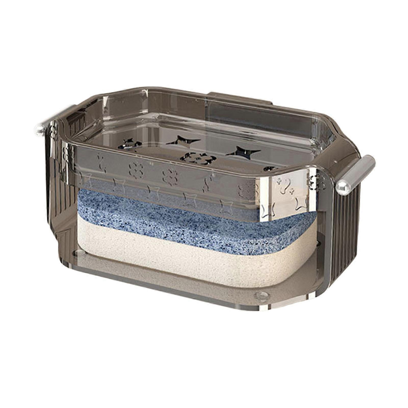 Wall Mounted Soap Dish Strong Load-bearing Simple Installation Double Layer Soap Drain Box Bathroom Storage Rack