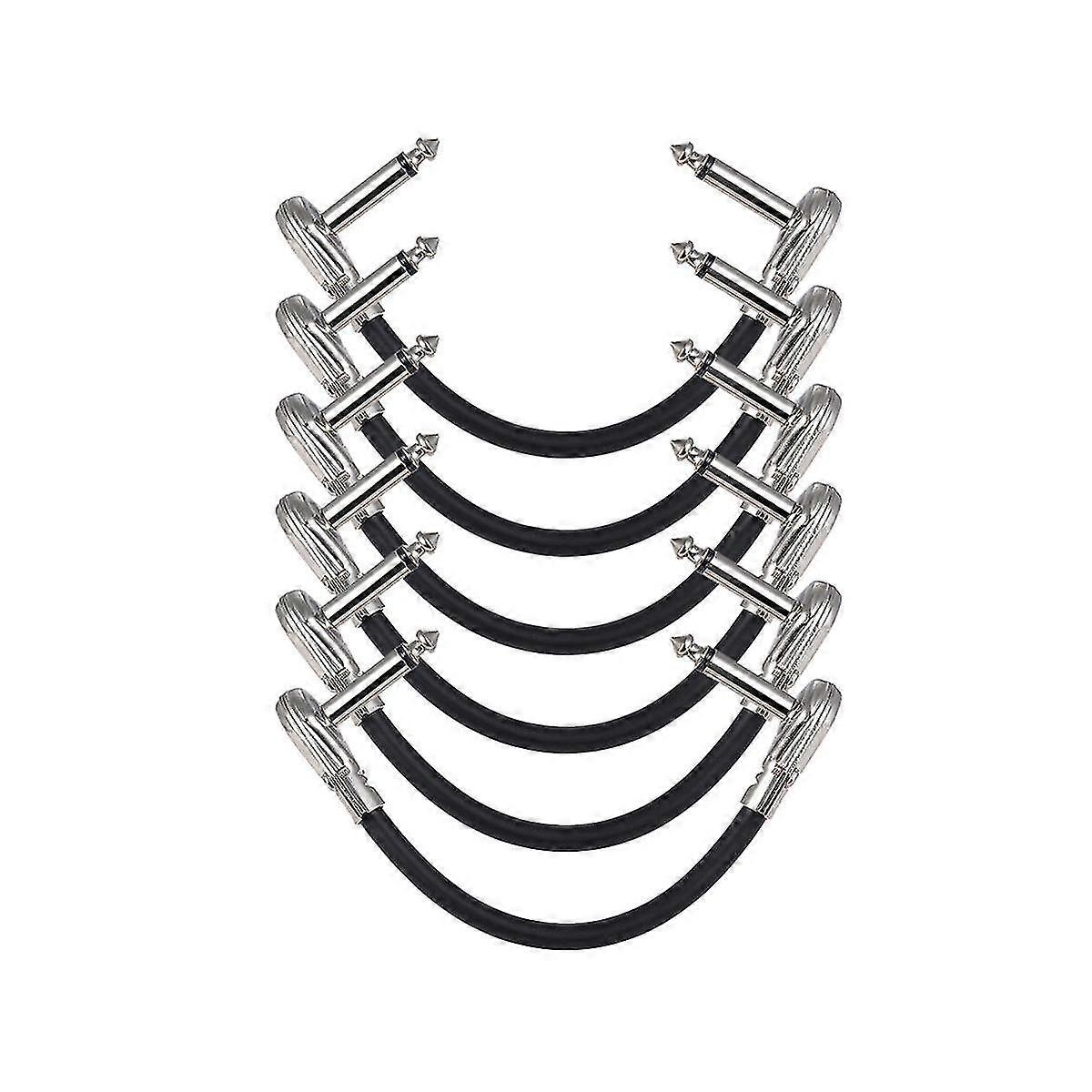 6-pack 12-tums gitarrpatchkablar, kablar för akustiska gitarrer, Duckhead-effektkablar