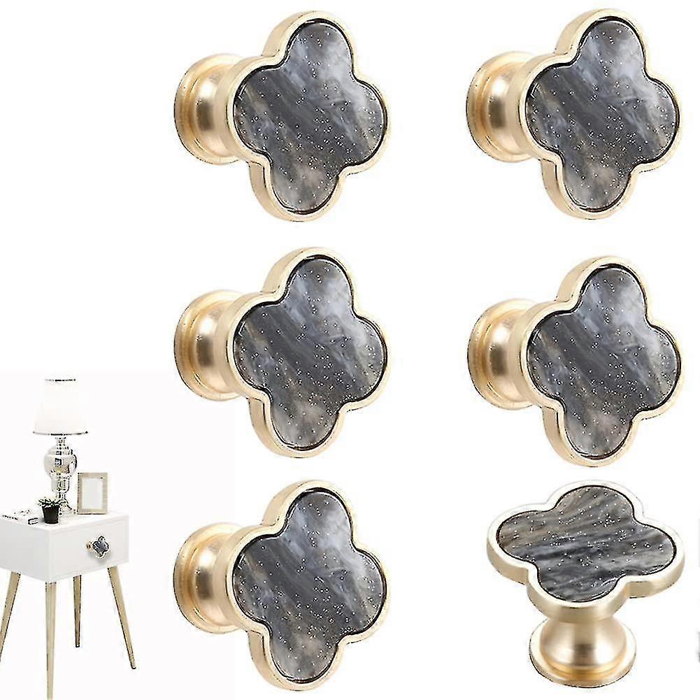 6 Pcs Four-leaf Clover Handle Creative Cabinet Drawer Pulls