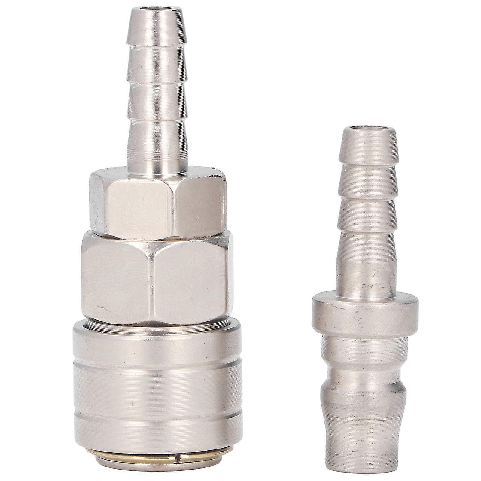 Luftkobling forniklet rustfrit stål selvlåsende Quick Connect pneumatiske slangefittings (8 mm lang hale (SH + PH20))