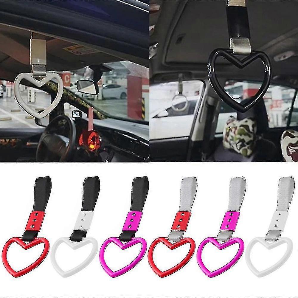 Interior Pull Ring Jdm Bumper Warning Ring Car Styling Hand Strap Heart Shape Pvc Plastic