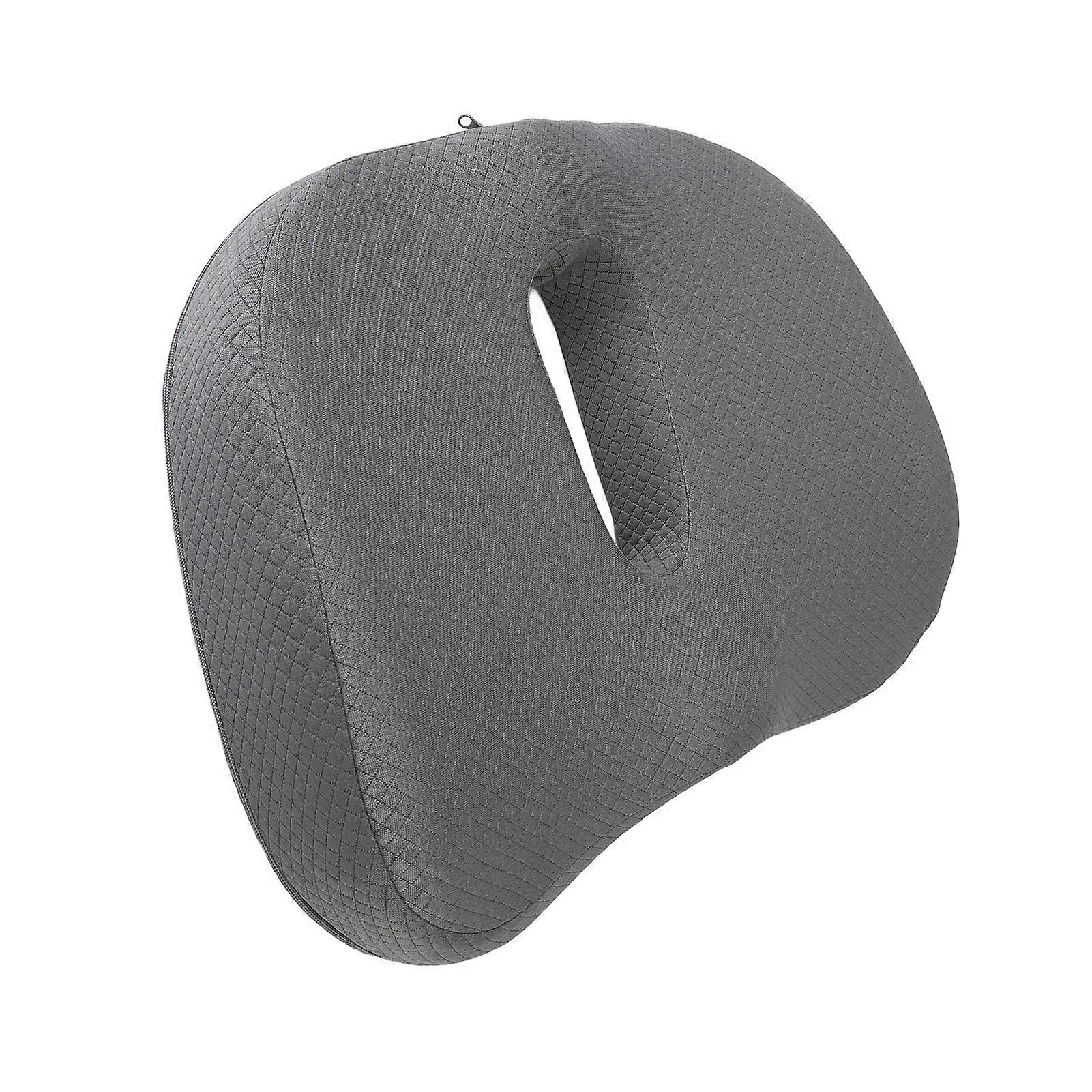 Donut Pillow Office Orthopedic Donut Cushion Memory Foam Soft Breathable Seat Pillow Pad Gray