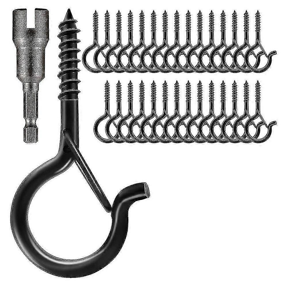 30pcs Q-hanger,screw Hooks With Safety Buckle Design,with Nut Driver