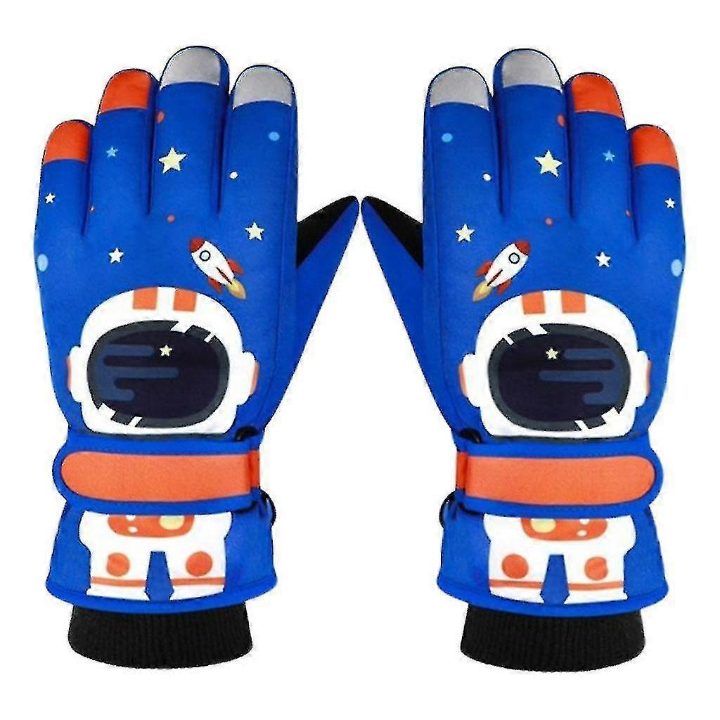キッズスキーグローブ防風防水スノーボードスポーツグローブ L