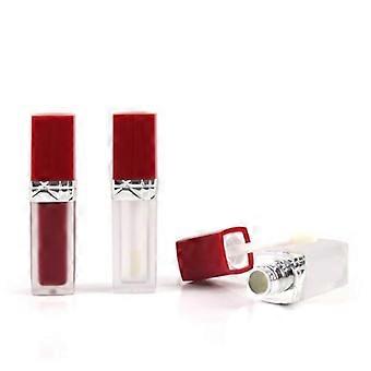 3 stk 5 ml tom firkantet lipgloss tube leppepomade flaskebeholder med børste
