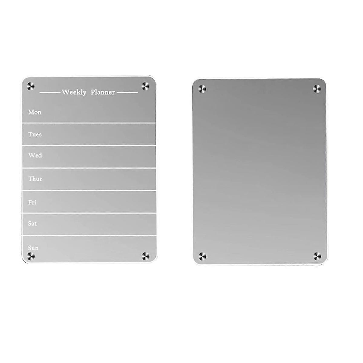Magnetic Acrylic Board for the Refrigerator Daily Weekly Monthly Planner Marker Board Dry Erase Cal