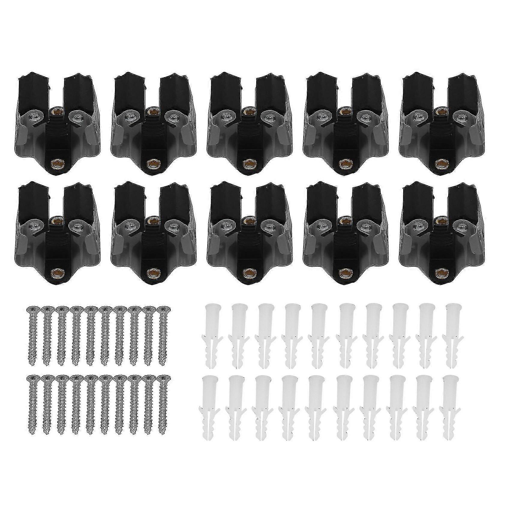 10pcs Broom Hanger Mop And Broom Clips Wall Mounted