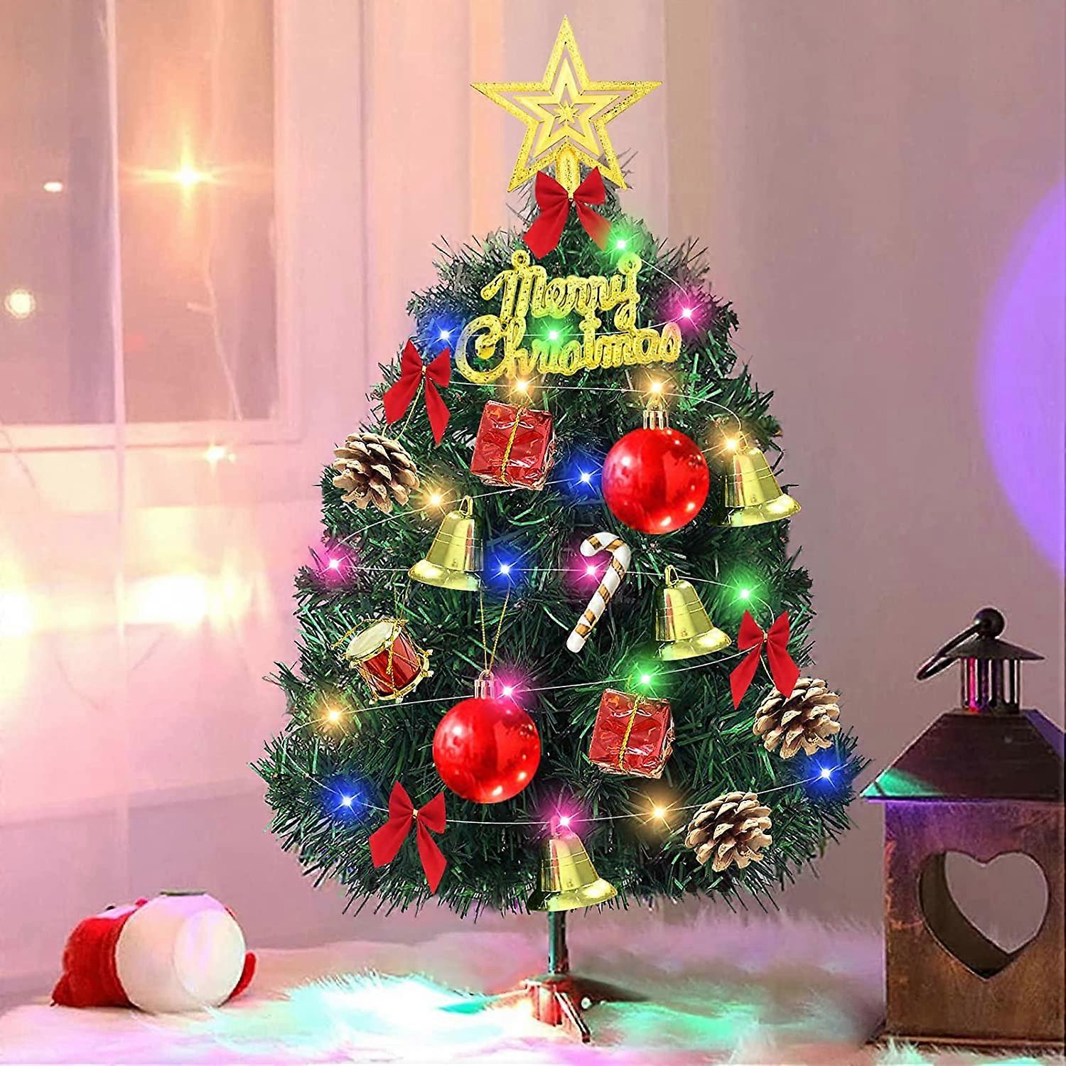 30CM Mini Christmas Tree, 30cm Artificial Christmas Tree, Small Christmas Tree with Lights, DIY Mini Christmas Tree, Miniature Christmas Tree, Small T