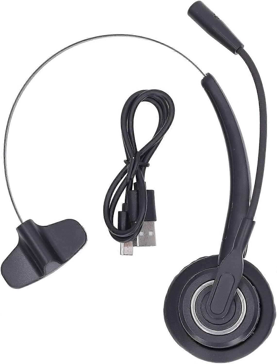 Casque USB Isolation Bluetooth à réduction de bruit unique Casque de service client réglable avec microphone pour le centre de service d’appel du client