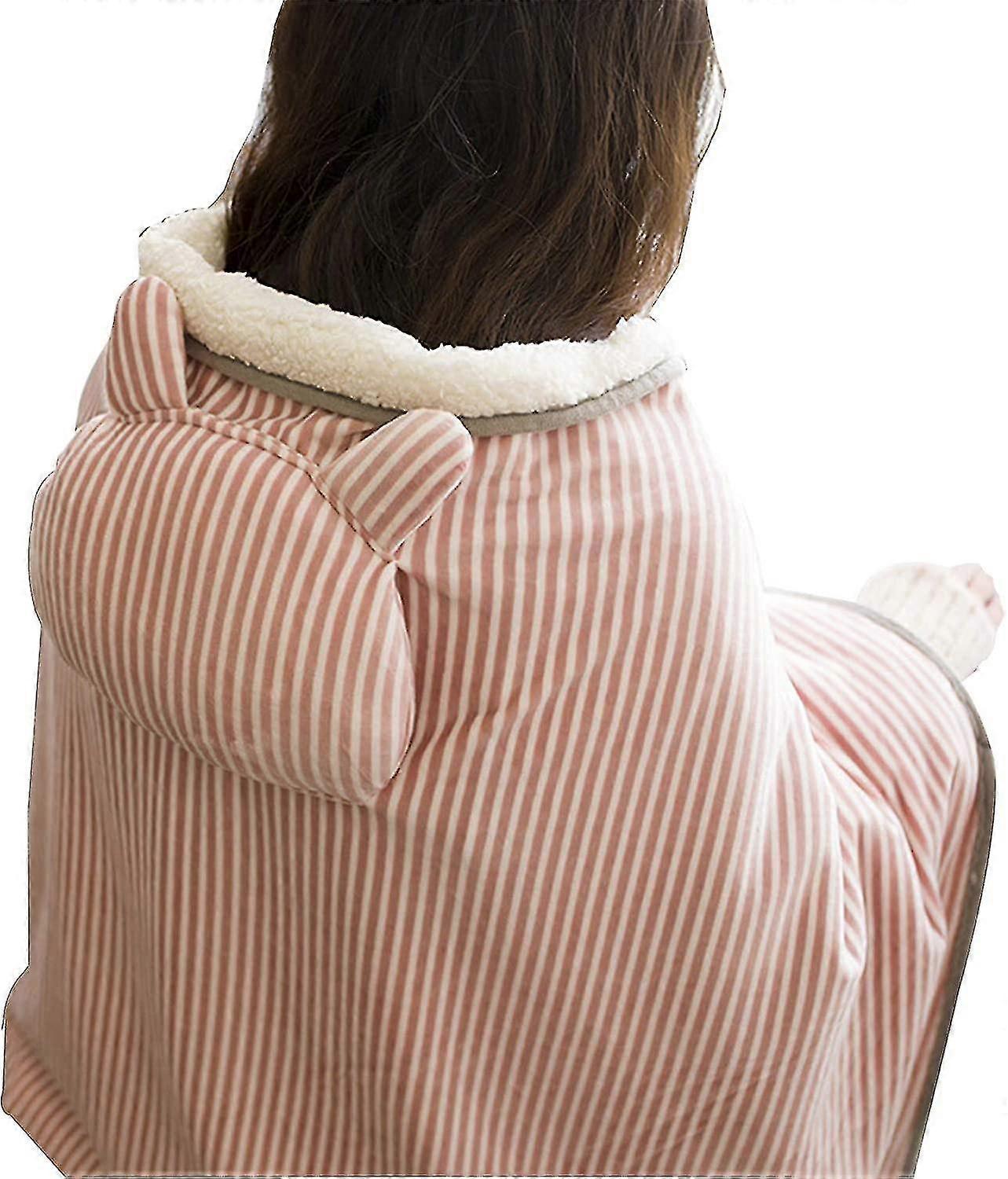Usb Heated Blanket Heated Shawl Electric Plush Blanket Usb Rechargeable Shawl Electric Heated Pad Plush Arm Blanket With 3