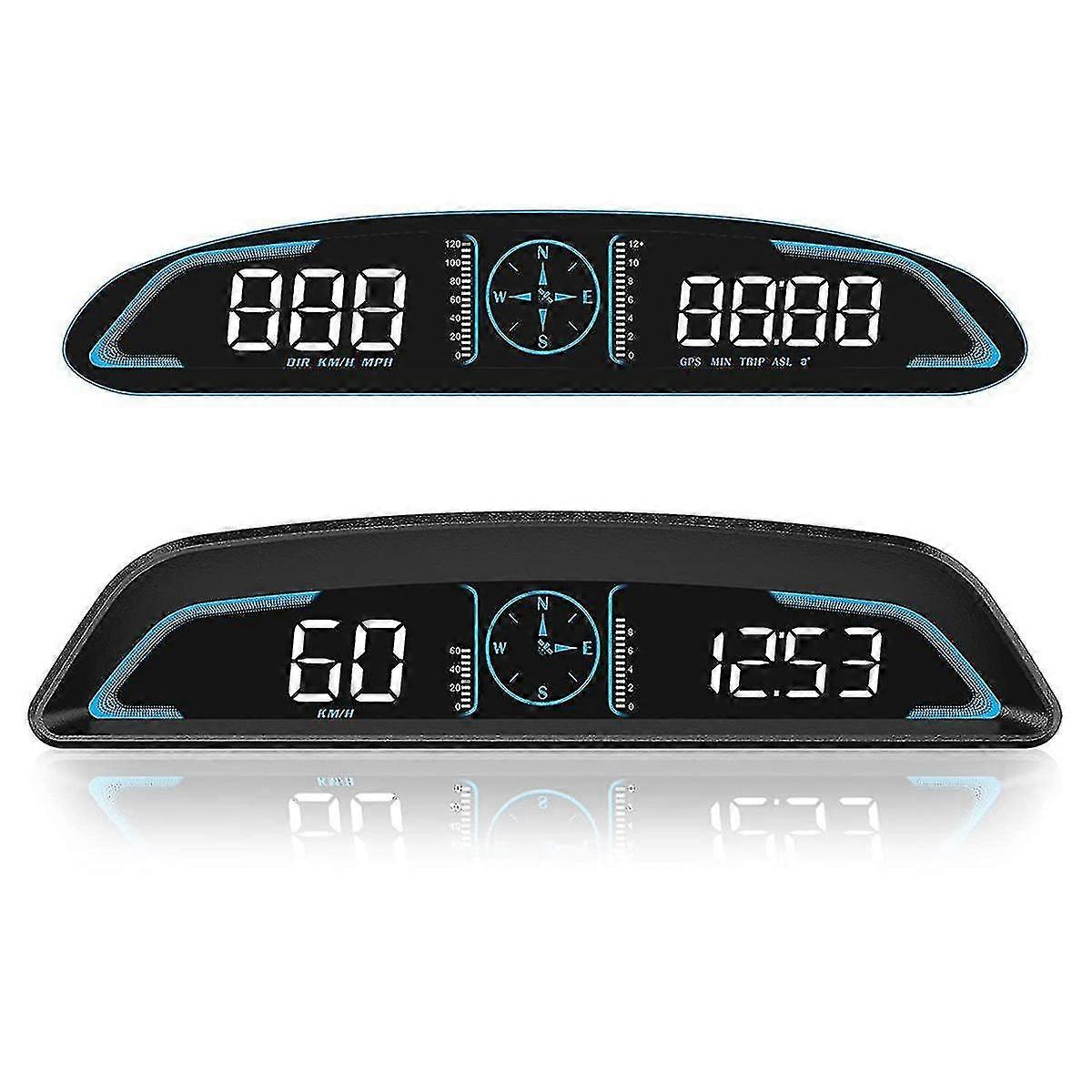 Digital Gps Speedometer Car Heads Up Display With Speed Fatigued Driving Alert Overspeed Alarm Trip Zekai