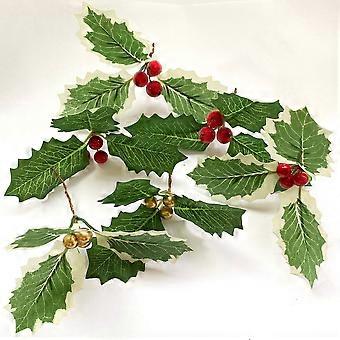 Simulation Weihnachten Kleine rote Frucht Weihnachtsbaum dekorative Girlande  Rattan DIY Bonsai Weihnachtsbltter Plus rote Frucht Stechpalme Beere |  Fruugo DE