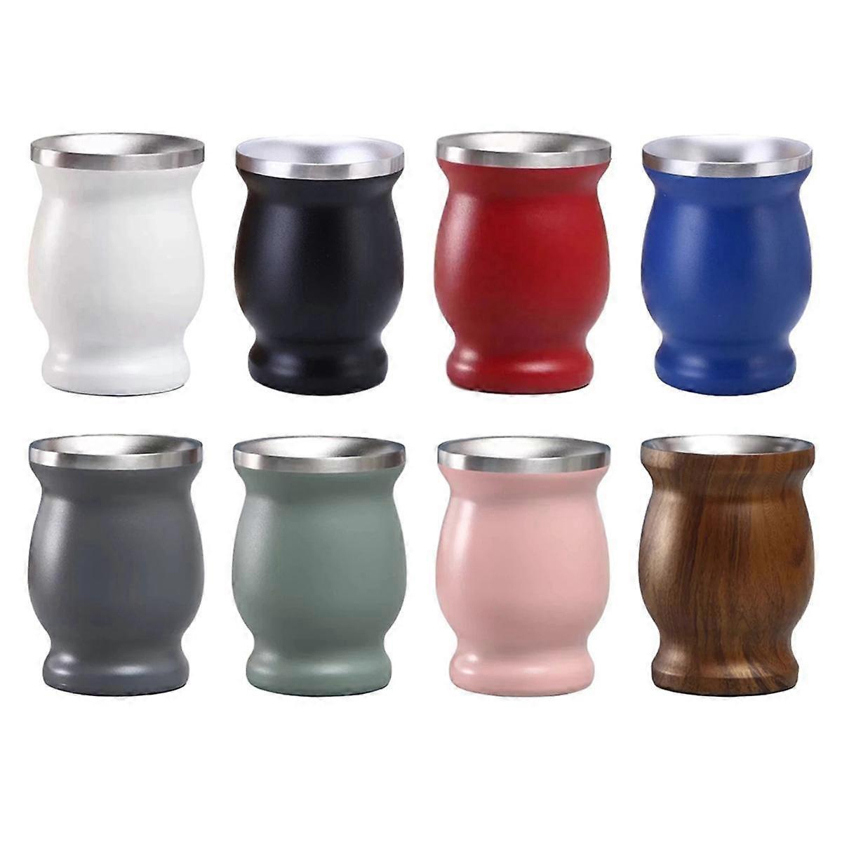 Tasse à thé en acier inoxydable, ensemble de tasses à thé pour tasse à paille isolée, tasse simple isolée blanche