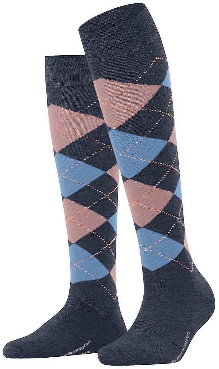 Burlington Marylebone Knee High Socks - Dark Blue Mel