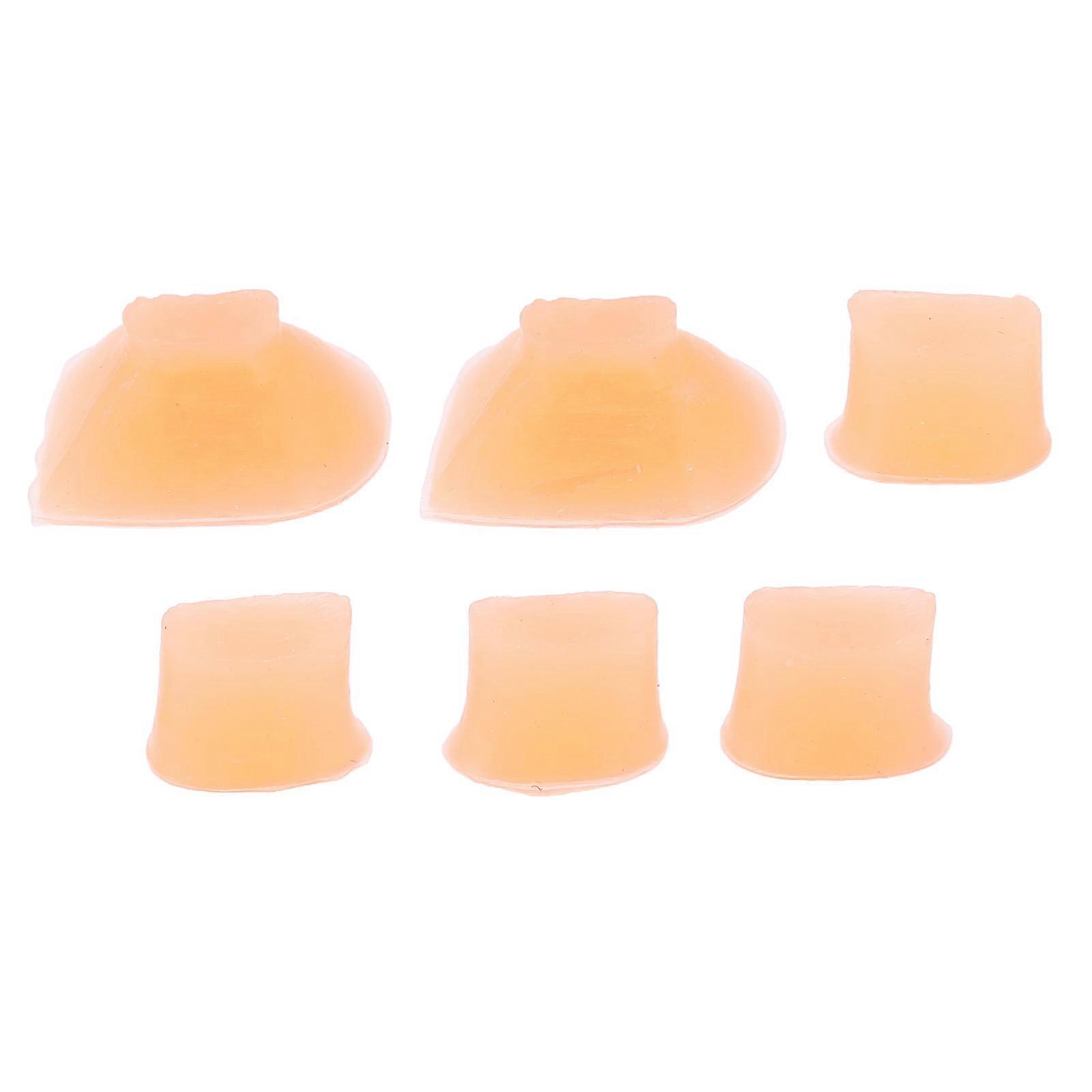 Flute Mute Key Pads 6Pcs Silicone Light Yellow Accessories for Musical Instruments