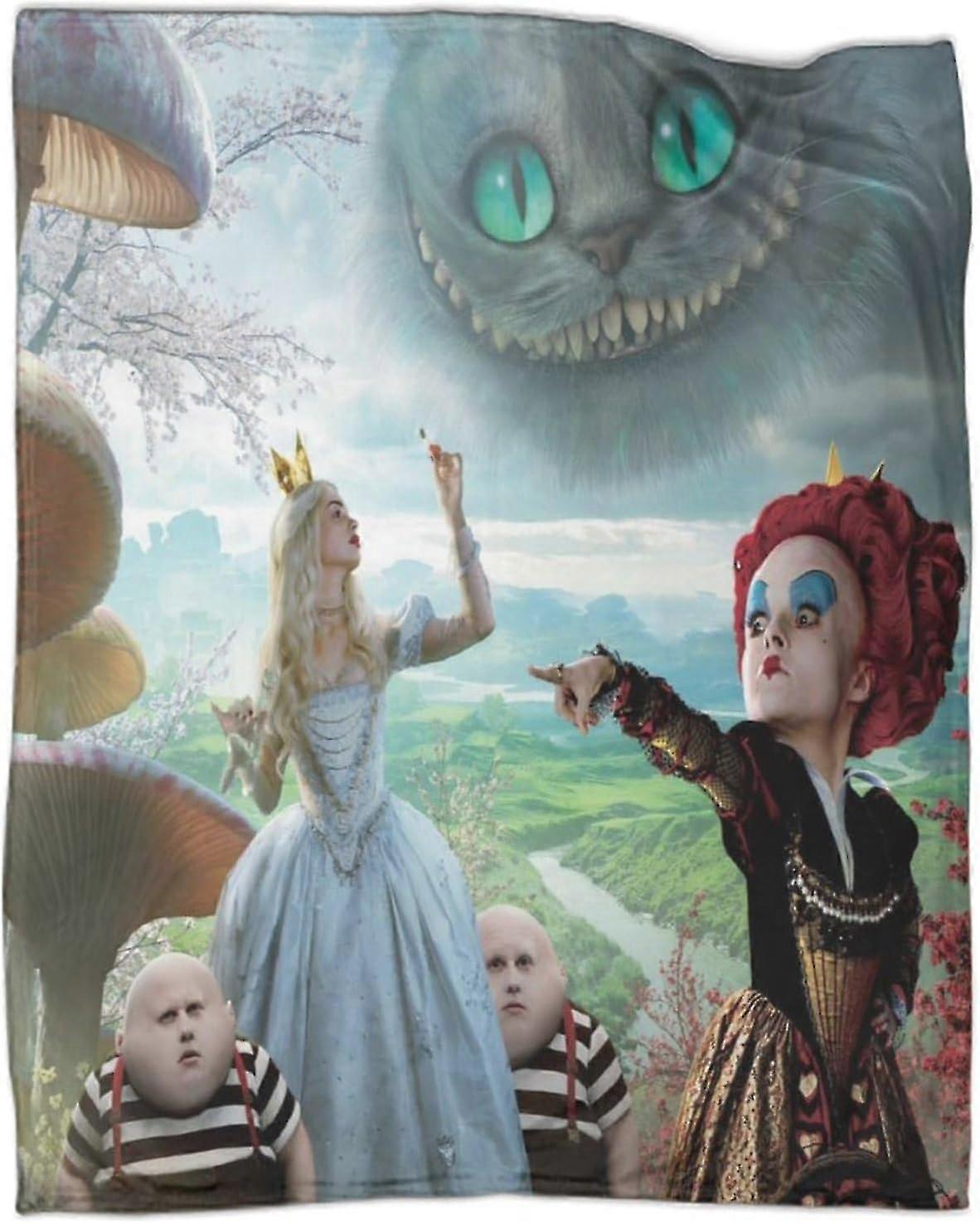 أليس في بلاد العجائب بطانية أفلام رسوم متحركة راحة الدفء لينة مريحة تكييف الهواء آلة غسل الهواء في الهواء الطلق السفر Camids10637