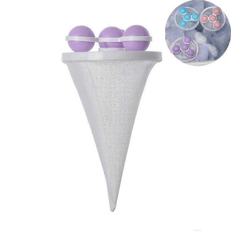 Hair Filter Mesh Bag Household Reusable Washing Machine Floating Lint Mesh Bag 2pcs
