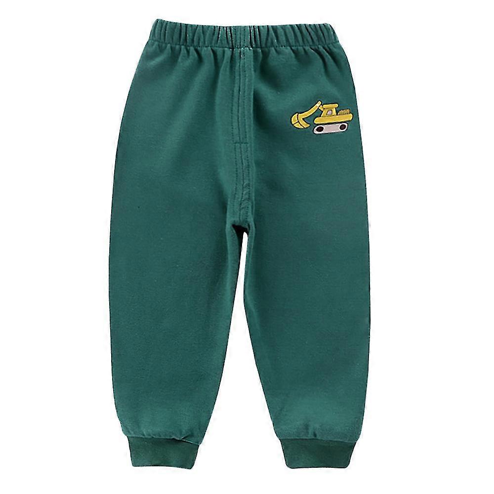 Kids Unisex Cartoon Printed Elastic Waist Trousers Jogging Pants Sportswear