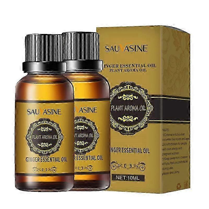 2x שמן אתרי צמחי טהור שמן עיסוי גוף ג'ינג'ר 230ml כרית ברך שמן אתרי ג'ינג'ר תרמי לגוף לטיפולי גירוד ספא