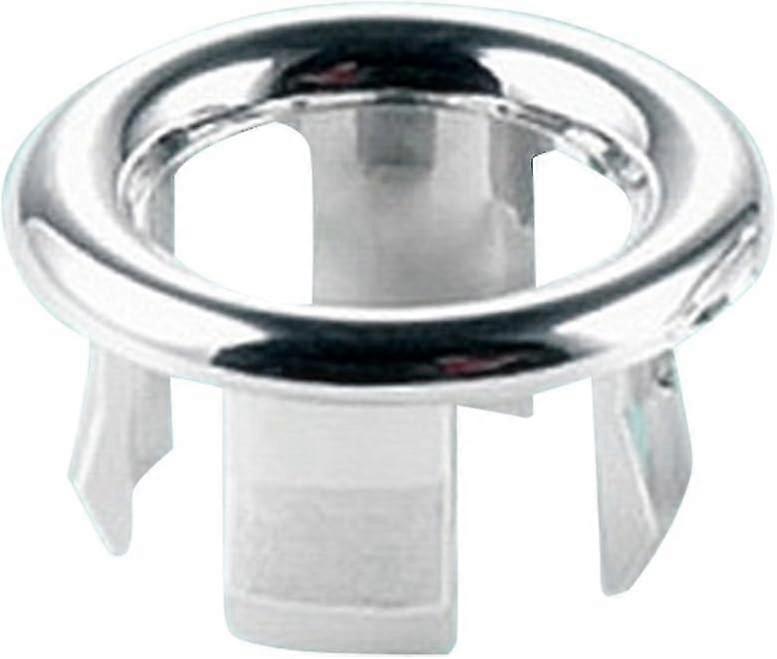 Set Of 2 Chrome Inserts For Sink, Basin Or Tub Overflow (#1)