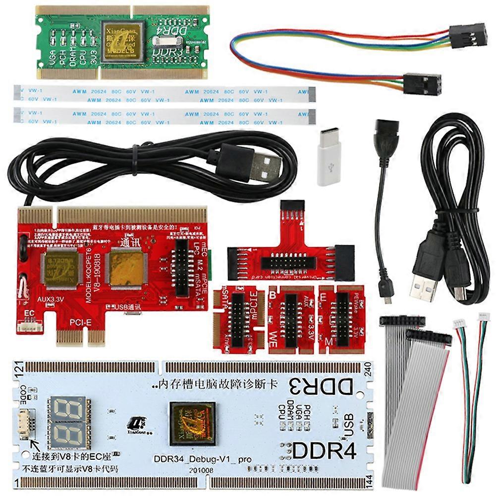 V8 Laptop Desktop PC Universal Diagnostic Test Debug King Post Card Support for PCI PCI-E MiniPCI-E