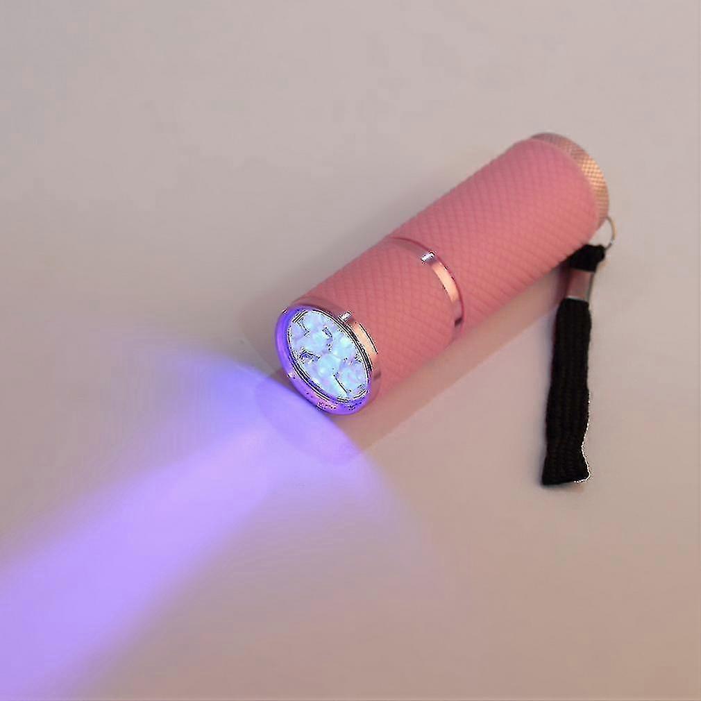 Uv Gel Curing Lamp Portability Nail Dryer 9 Led Flashlight Currency Detector