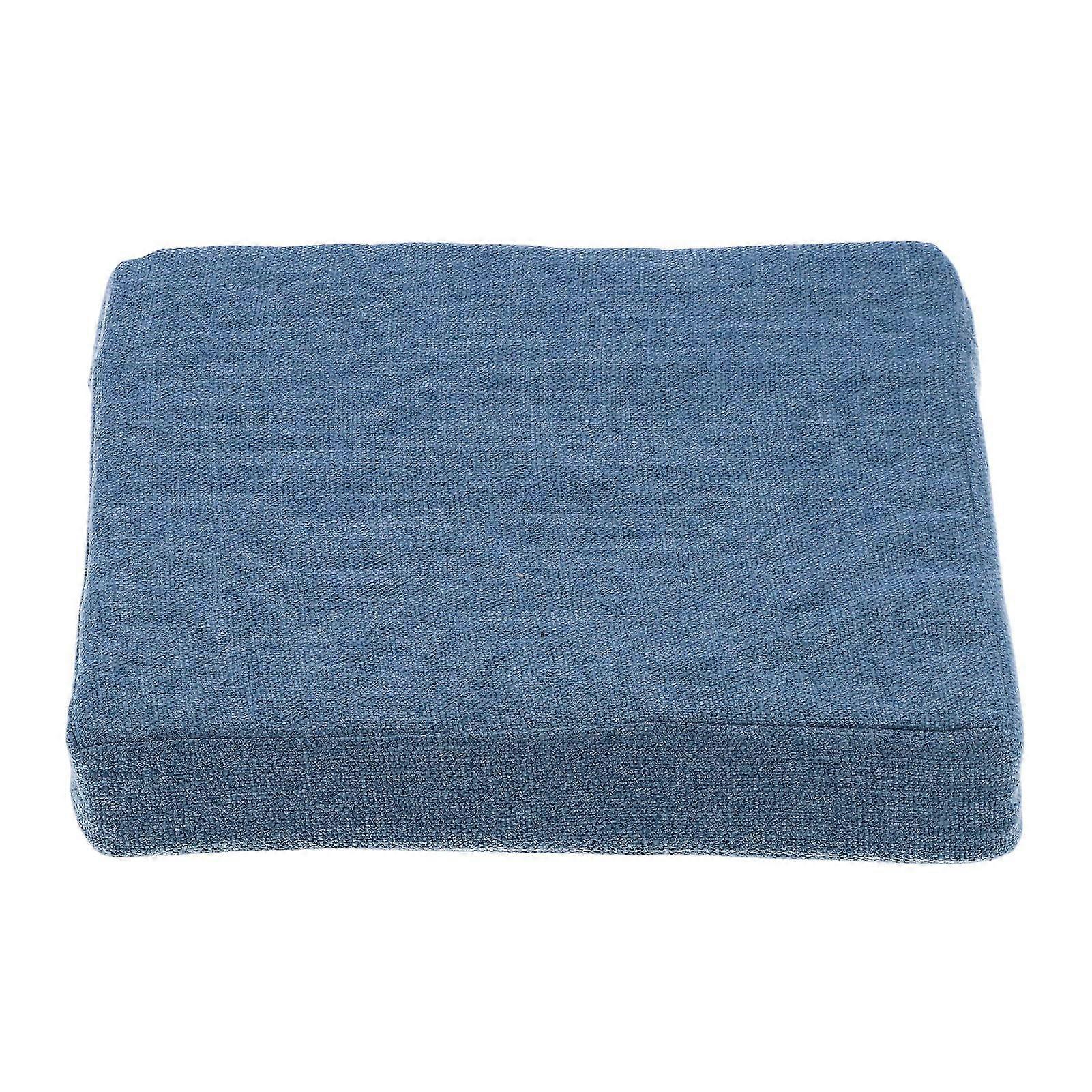 Dark Blue Square EPE Core Raised Cushion for Garden Picnic Camping BarbecueSeats