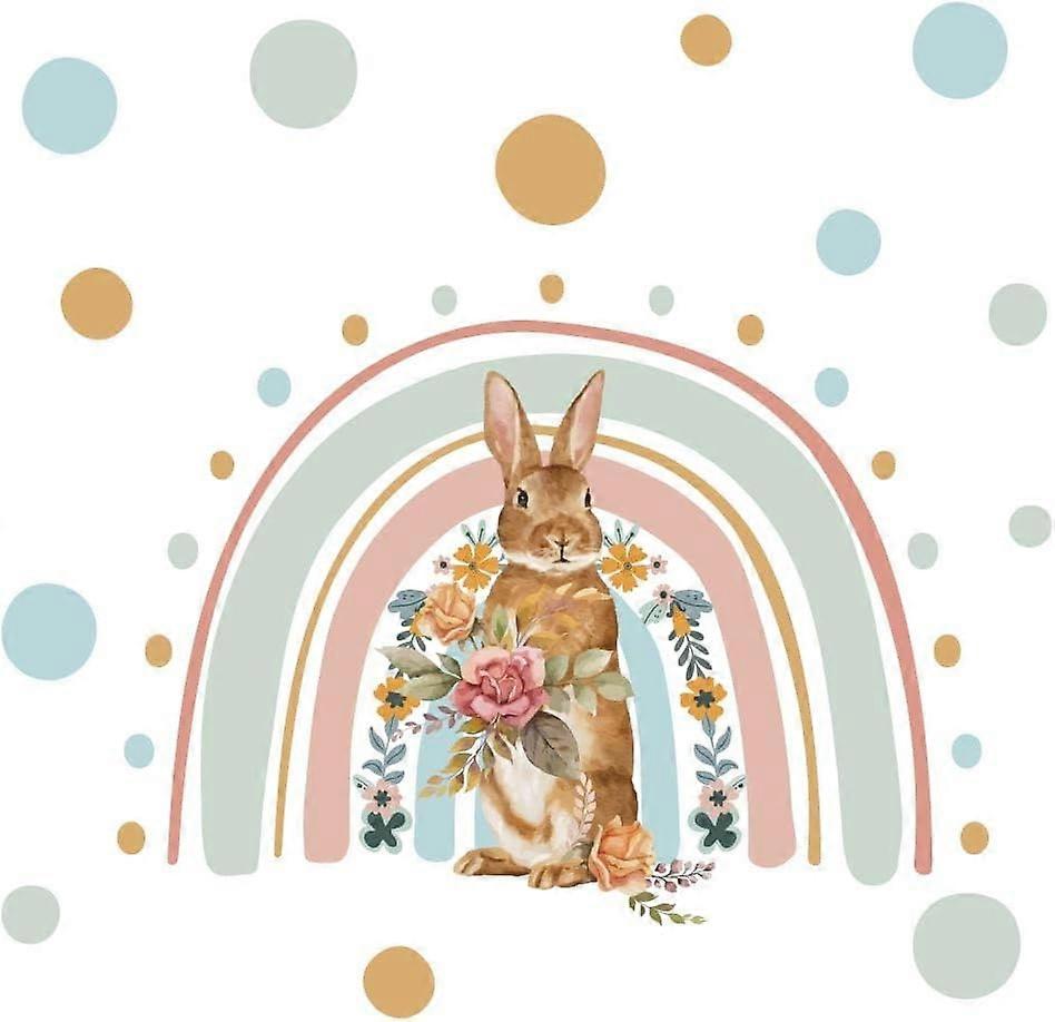 PVC Wall Stickers Wall Decoration Rabbit 390x950mm 2pcs/set