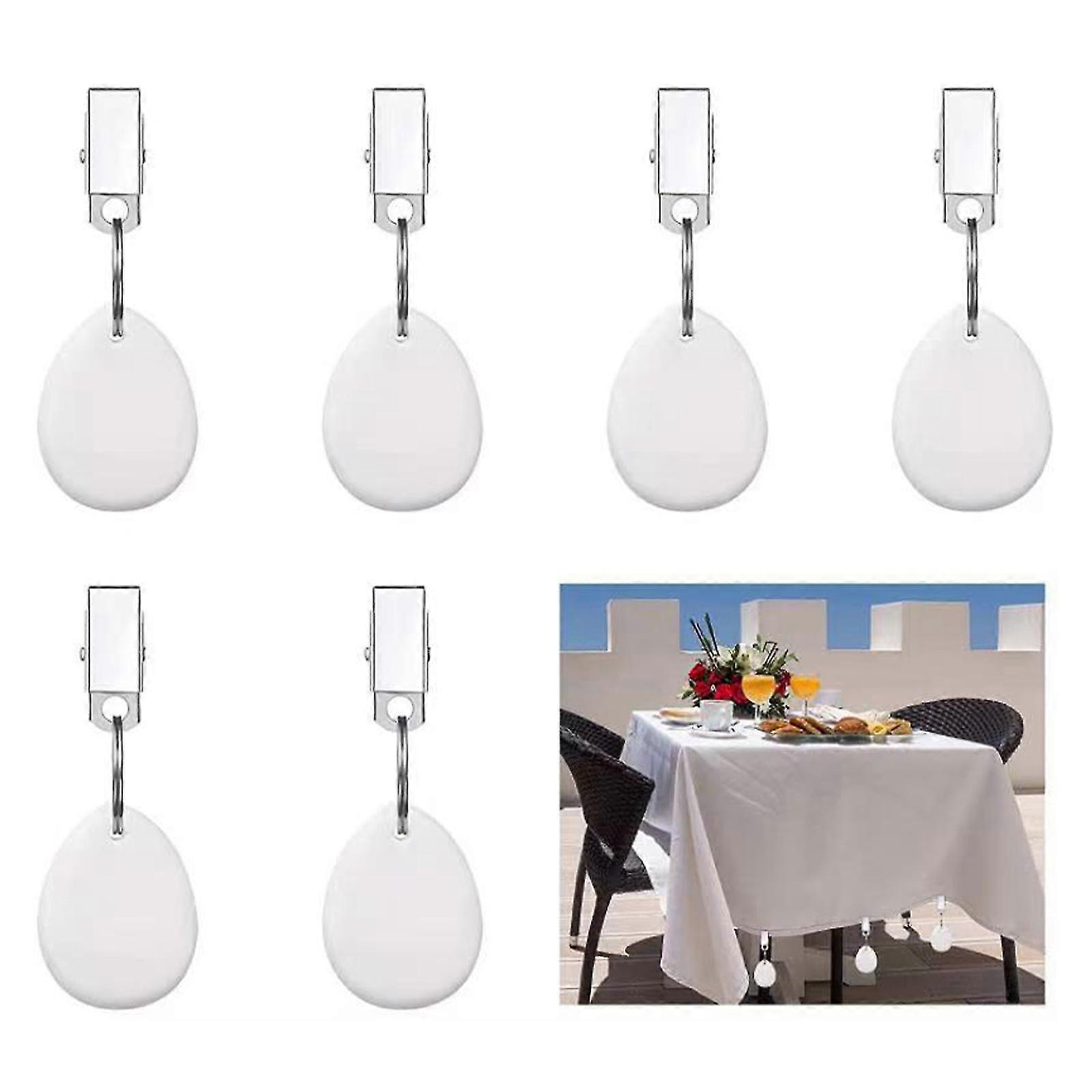 Poids pour nappe, 4 pièces avec pinces, poids pour nappe, pinces pour nappe, pour fête de famille, camping, mariage, jardin