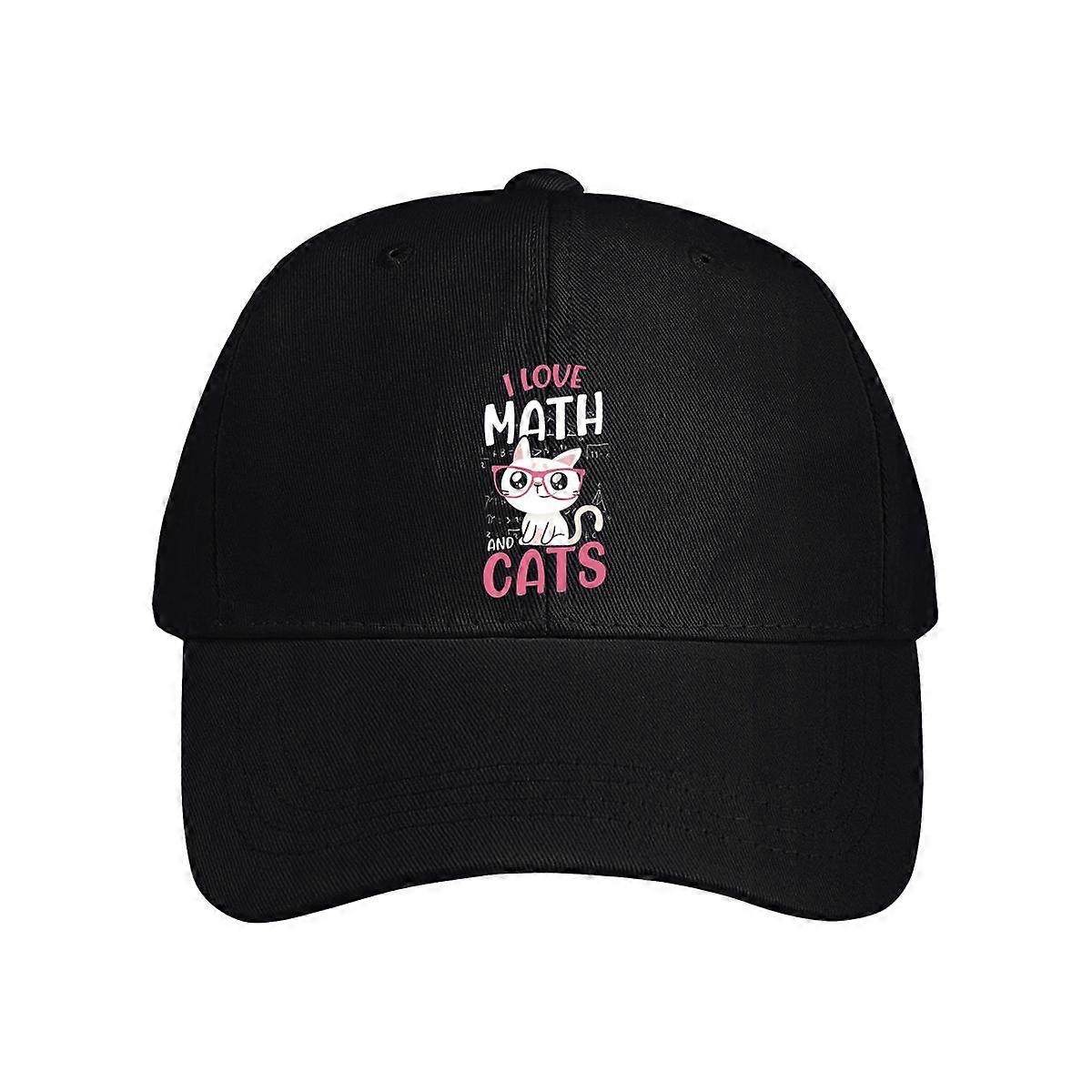 I Love Math And Cats Vintage Baseball Cap
