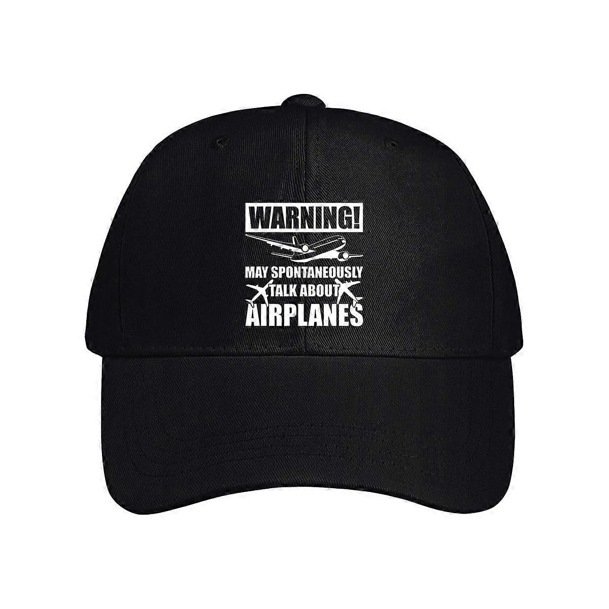 Warning May Spontaneously Start Talking About Airplane Baseball Cap