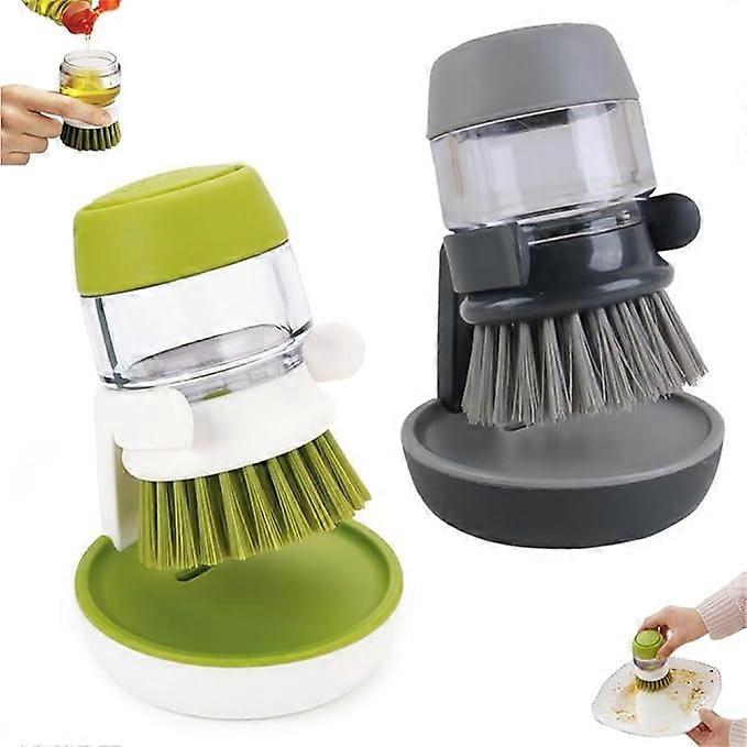 Kartáč na nádobí s dávkovačem mýdla Dlaňový kartáč Mytí nádobí Kuchyňské kartáče