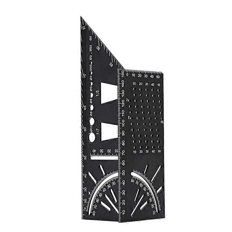 Dww-3D Carpenter's Square, Angle Ruler, Aluminum Alloy, 45-90 Degree Miter Angle, Woodworking Measuring Ruler for Beams and Tubes, Three-Dimensional D