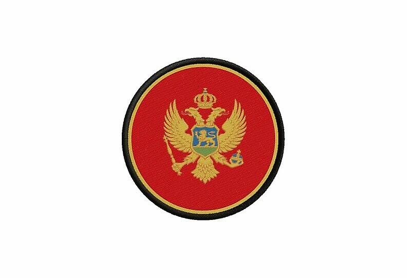 Patch ecusson flag montenegro montenegrin prints thermosticker round round roundcard