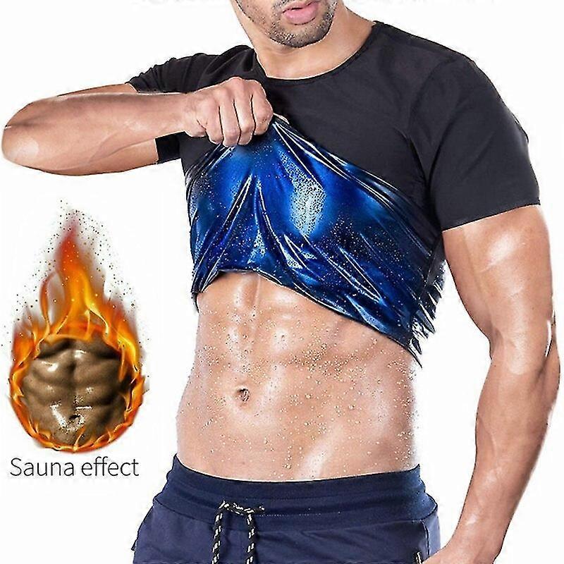 الرجال عرق ساونا مشدات أنحف ساونا ضغط الحرارية أعلى اللياقة البدنية تجريب قميص