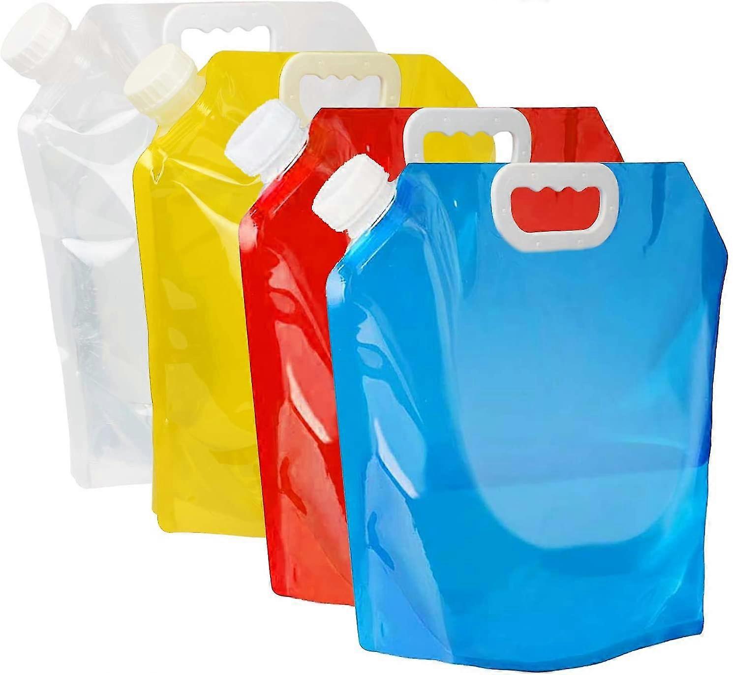 4pcs πτυσσόμενη τσάντα νερού 5l τσάντες νερού