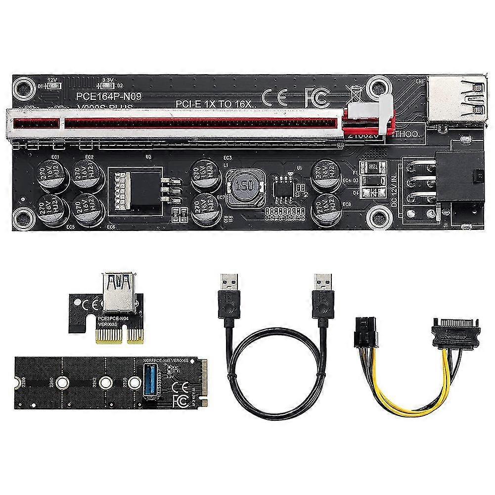 V009s-plus Pcie Riser 1x To 16x Riser Card -gpu Riser Nvme Riser Card