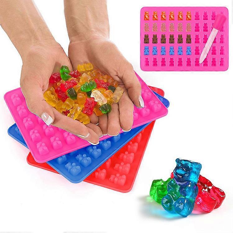 Creative silicone candy molds and ice cube trays, jelly moldschocolate moldred rose bear gummy candy molds