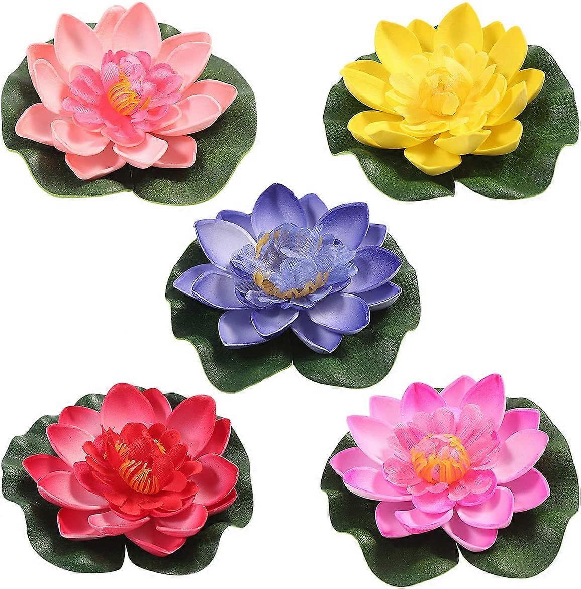 5 pcs Artificial Water Lily Floating Lotus