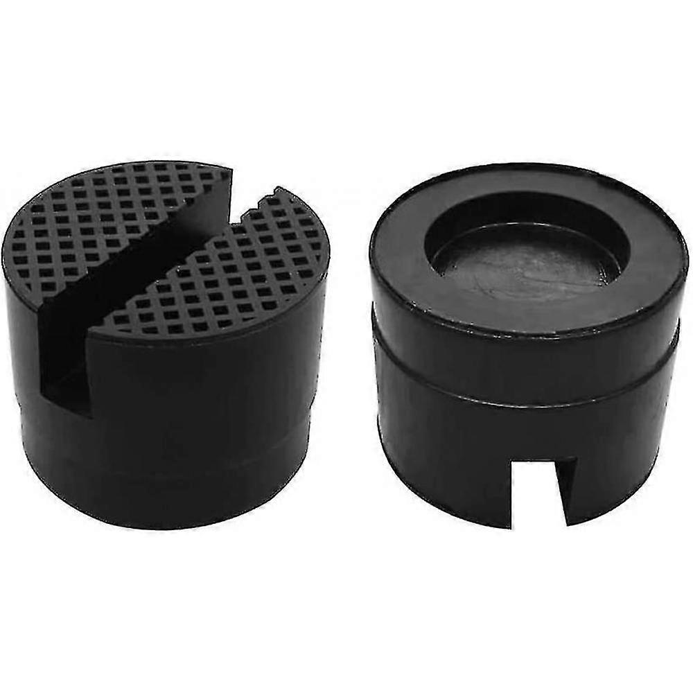 2 Pieces Universal Rubber Jack Pad With Groove, Rubber Buffer Block, Universal Slotted Rail Jack Protector Frame, For Lifting Car Jack, Medium Size TT