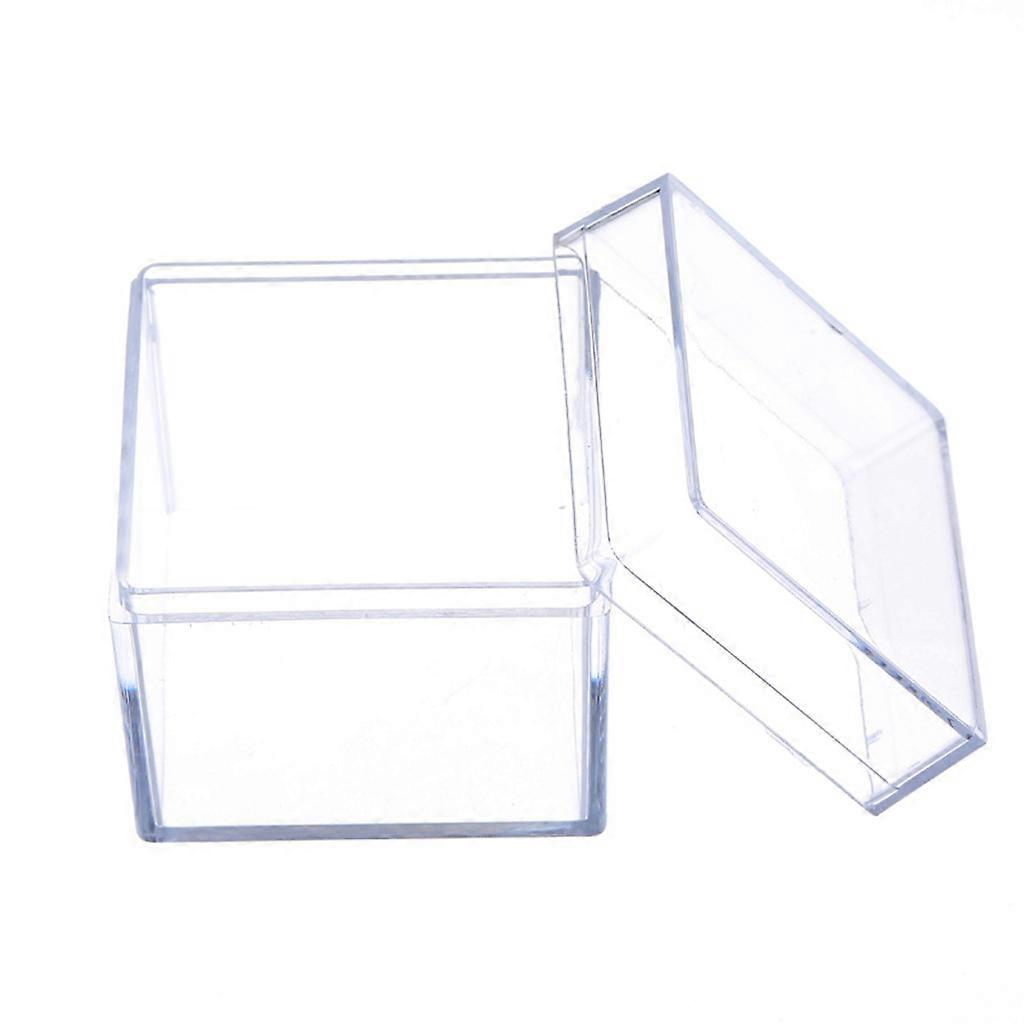 5 Sided Plastic Transparent Box Bead Storage Container Square Container Box